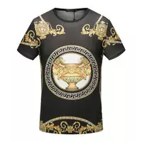 versace tee shirt cotton 1969 italia lion cup